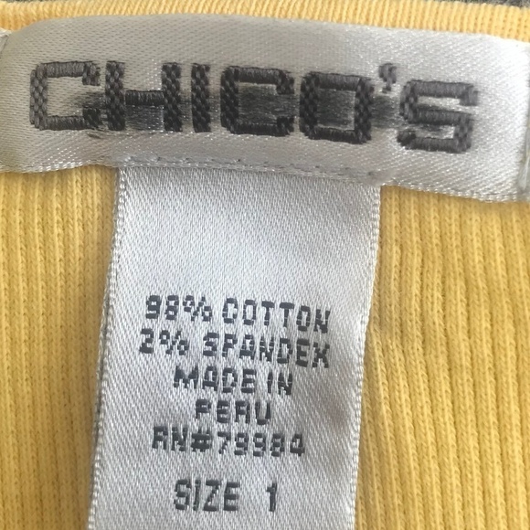 *4/$20* Chico's Yellow Tank Top - Picture 4 of 5